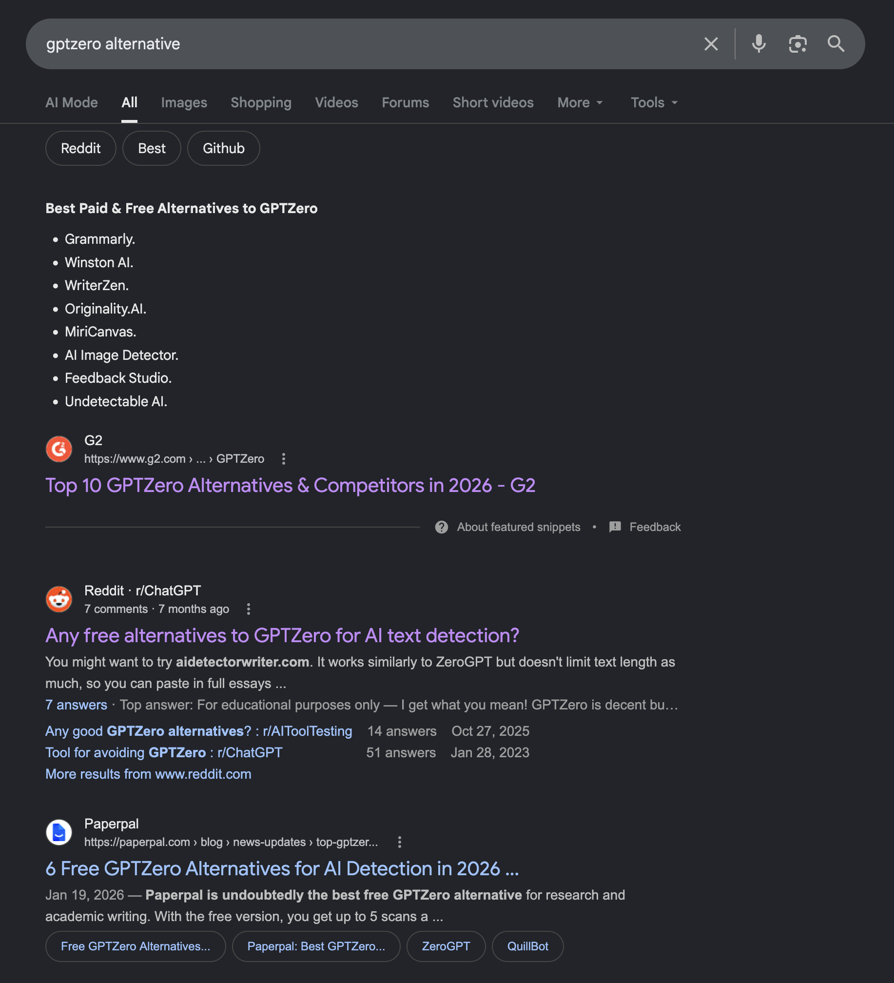gptzero-alternatives
